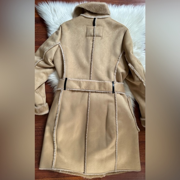 DKNY Belted Shearling Coat - Picture 11 of 12